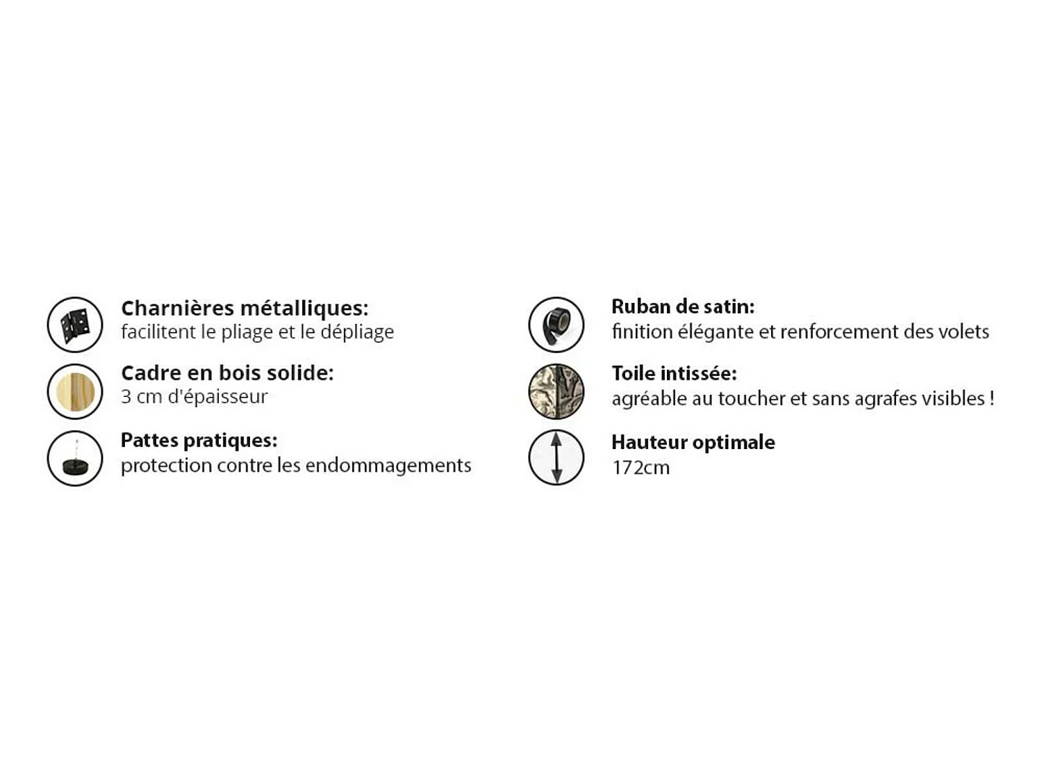 Paravent modèle abstrait I 3 volets
