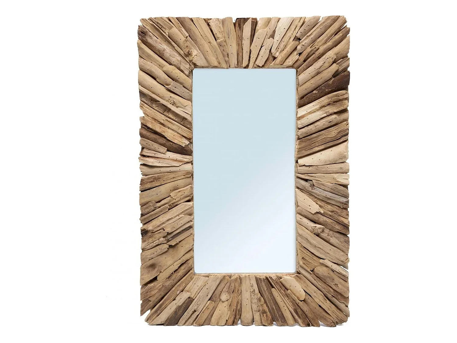 Miroir Rustique Bordure en Bois Bazar Bizar