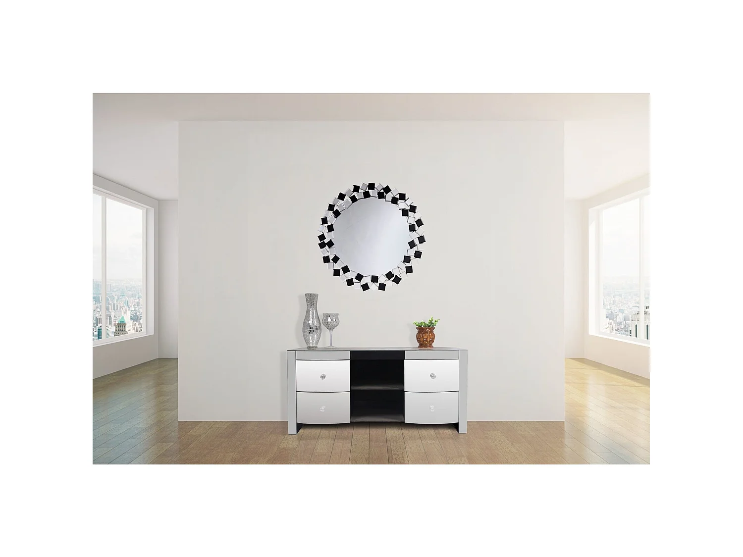 Miroir mural mosaic 1825