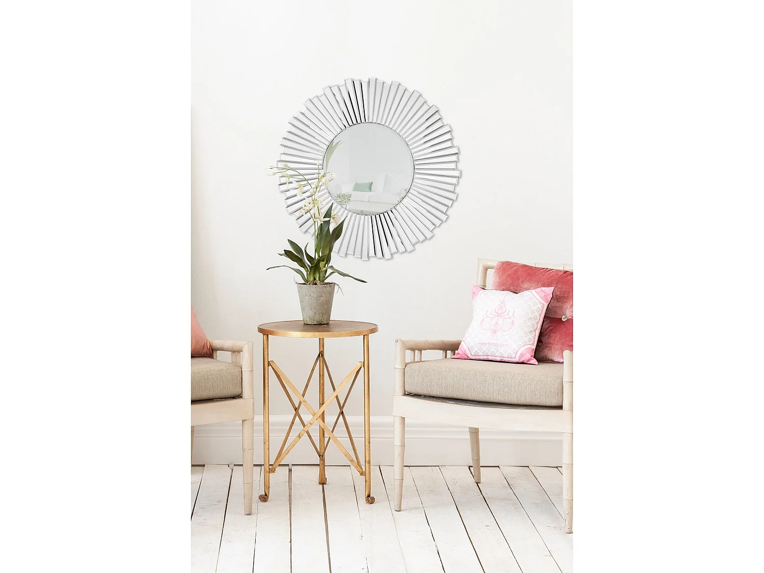 Miroir Solaire Éclatant à Rayons Design pour Déco Murale