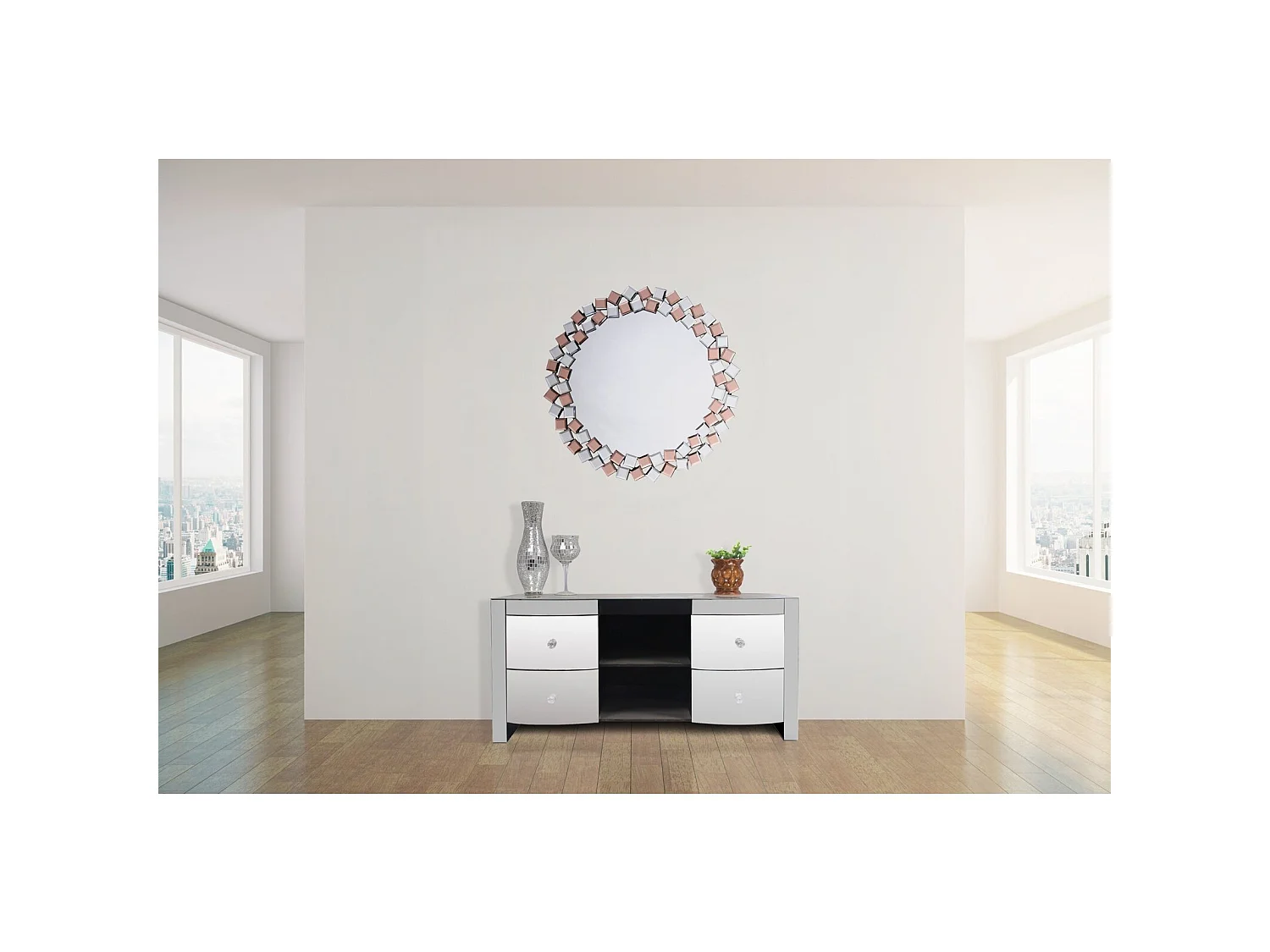 Miroir mural mosaic 1825