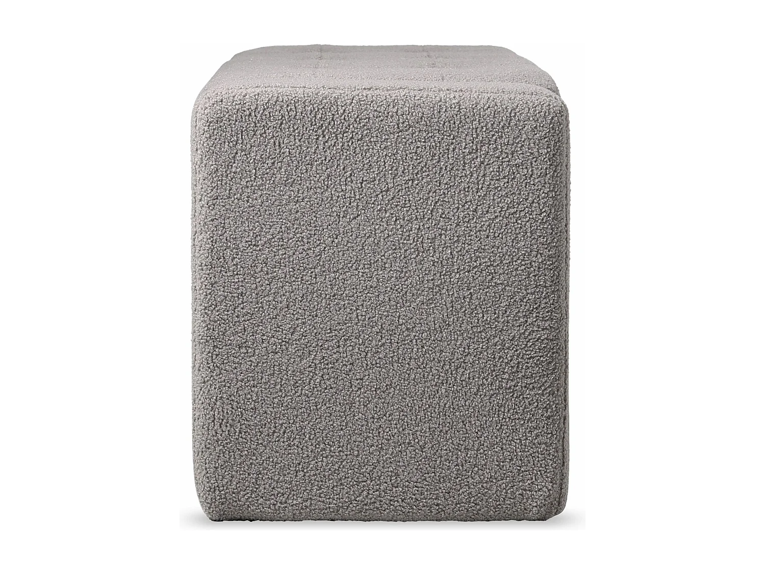 Banquette-coffre Rodney Tissu bouclette Gris