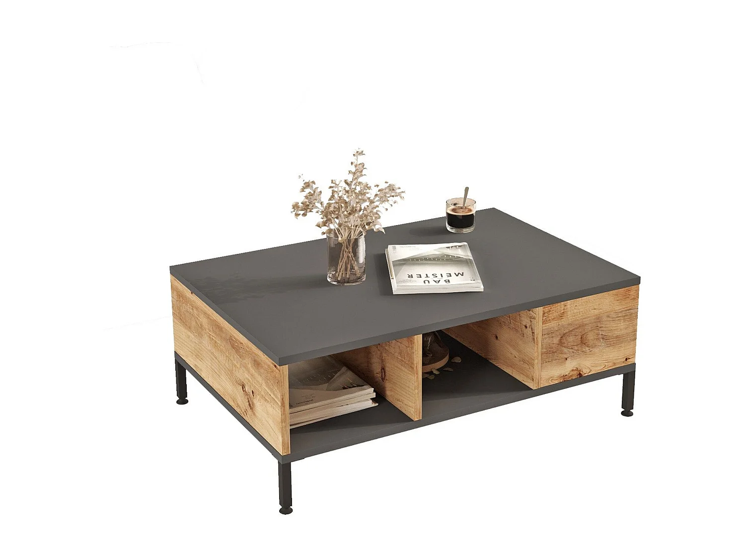 Scaffale con anta Biancom L38xH110cm Bianco lucido