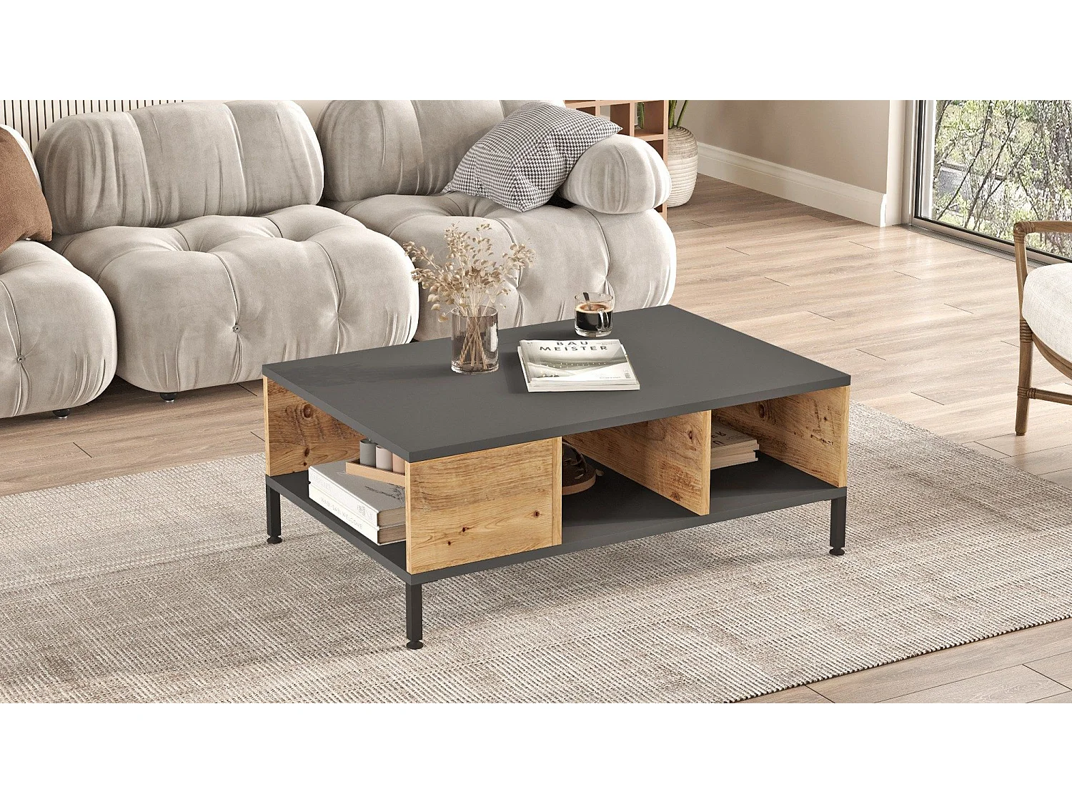 Scaffale con anta Biancom L38xH110cm Bianco lucido