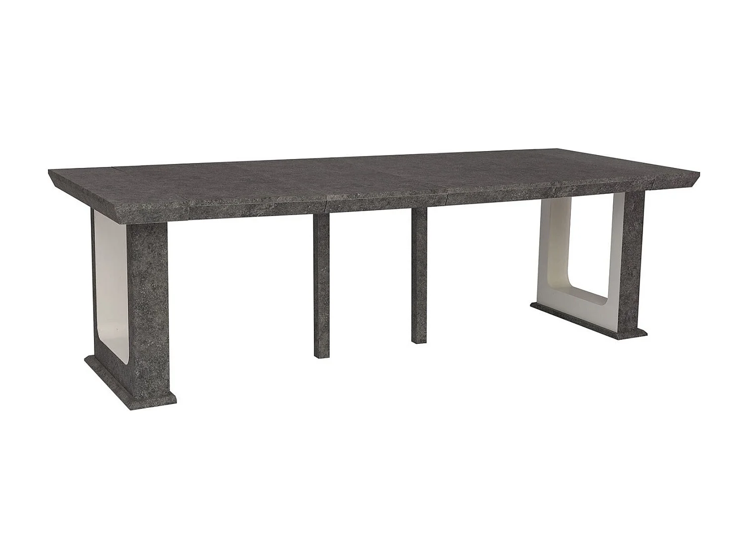 Table Console extensible 250cm Houston Effet Béton