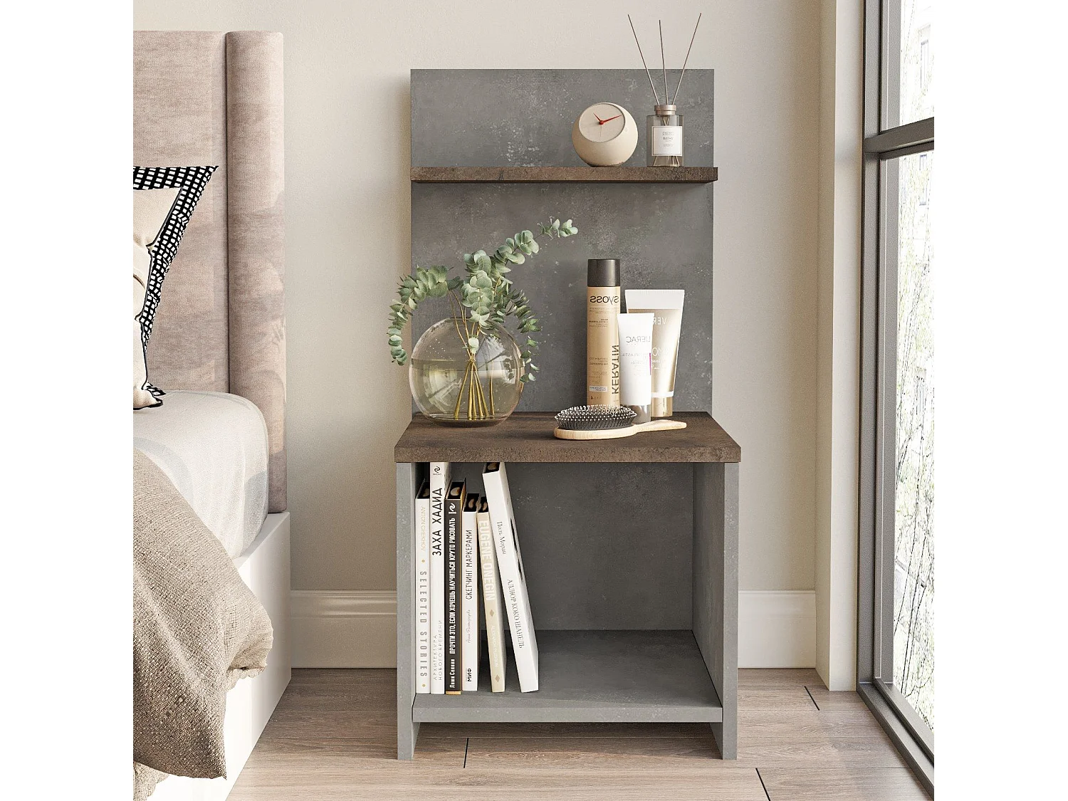 Buffet 3 Tiroirs & 2 Portes "Dolores" 165cm Blanc & Chêne