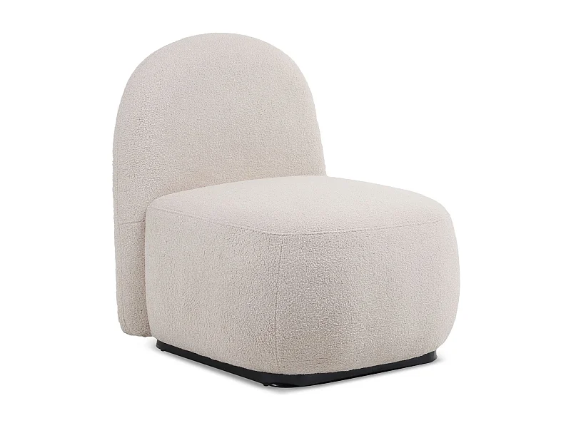 Fauteuil style cocooning Fleepy Tissu bouclette Beige