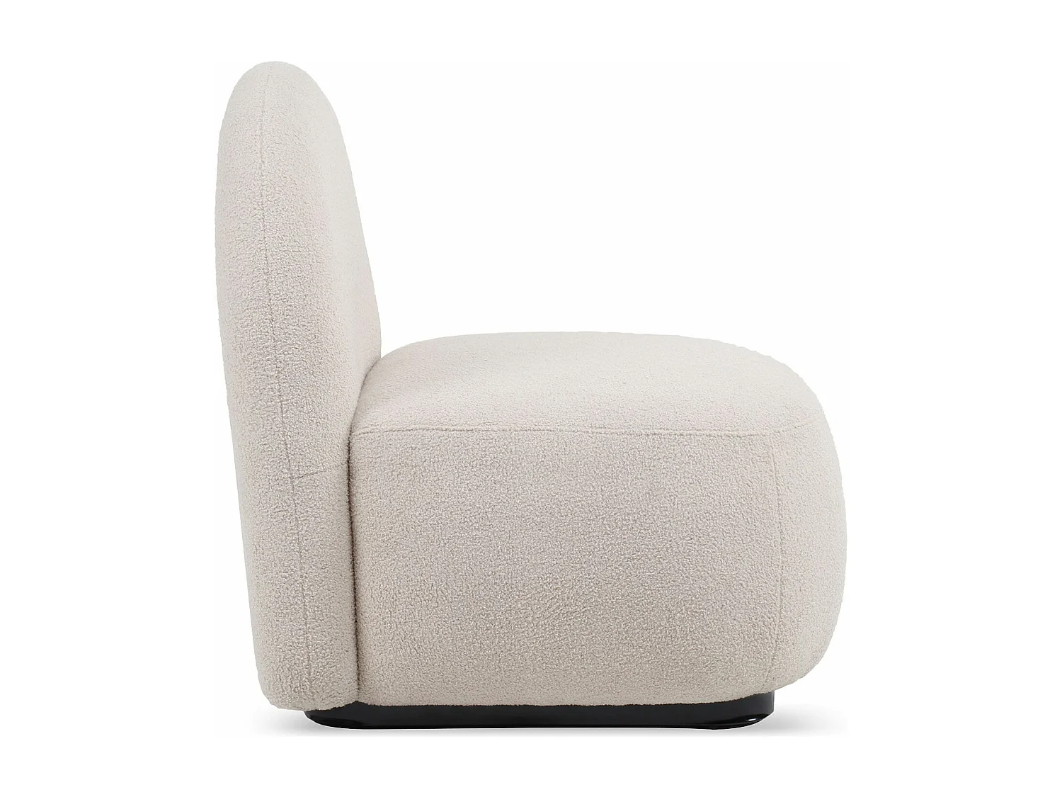 Fauteuil style cocooning Fleepy Tissu bouclette Beige