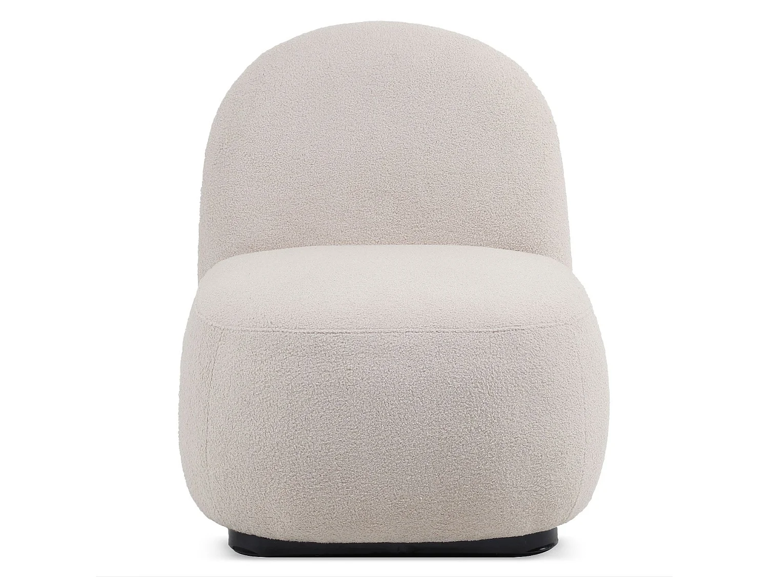 Fauteuil style cocooning Fleepy Tissu bouclette Beige
