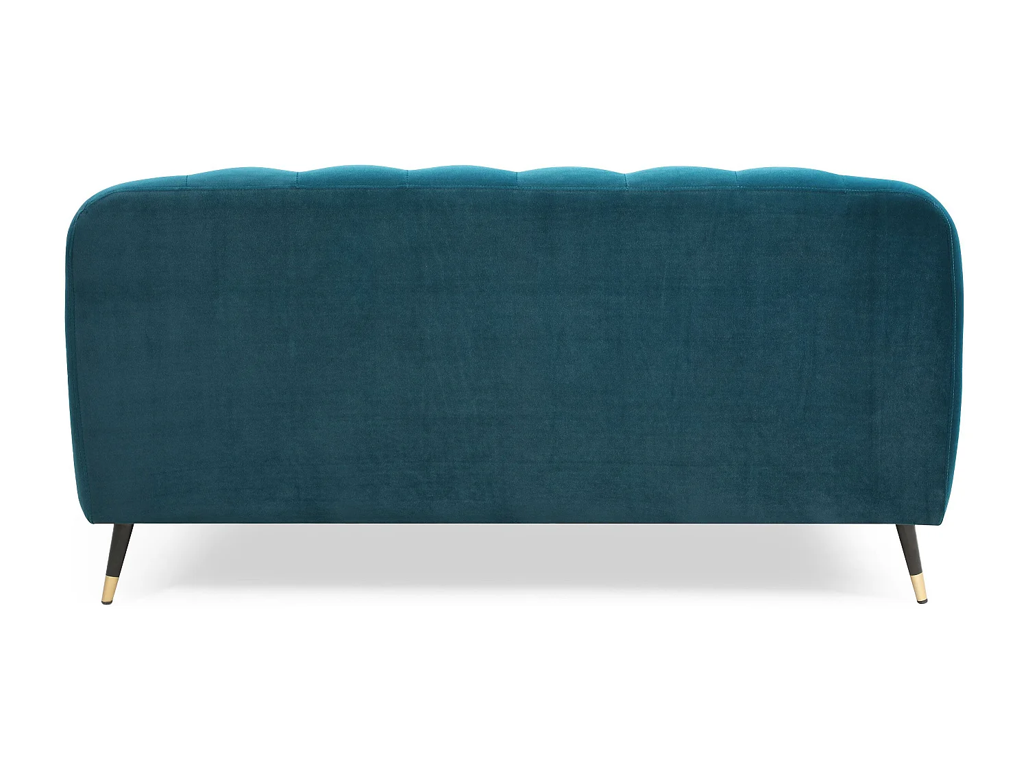 Samtsofa Blau Ente 2-Sitzer im Boudoir-Glamour-Stil