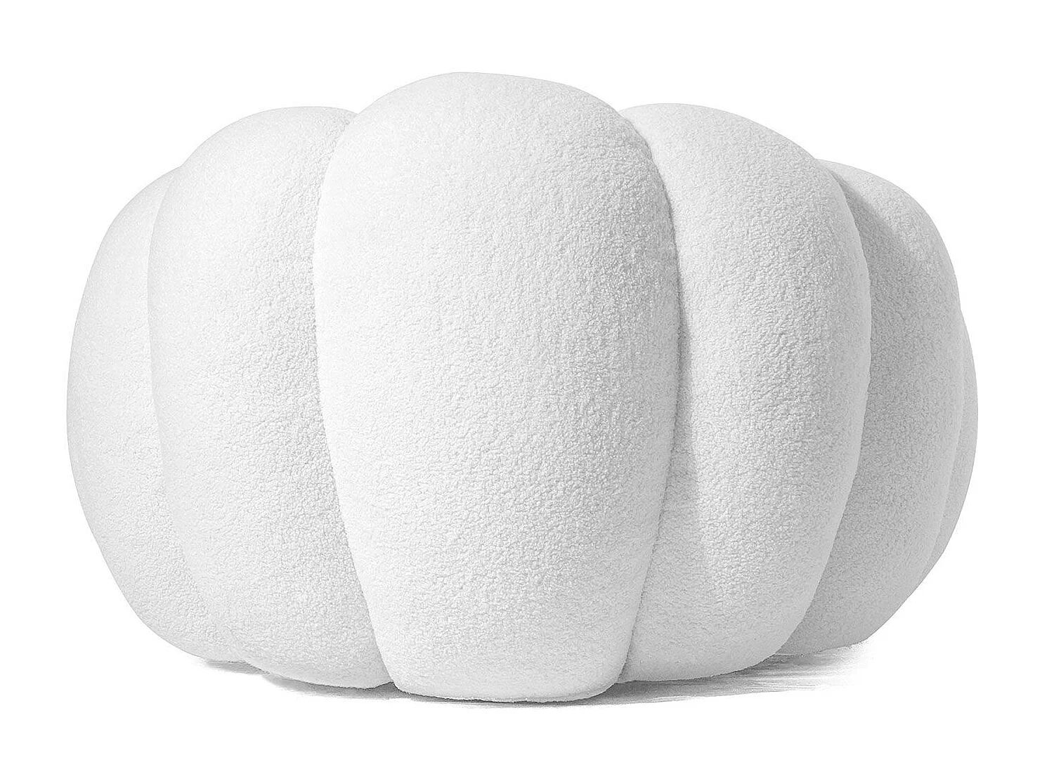 Fauteuil design coquillage Arielina Tissu bouclette Blanc