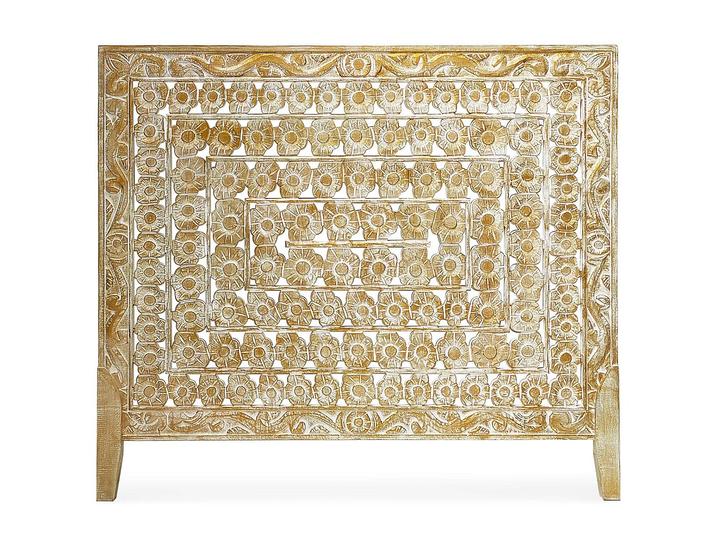 Tete De Lit En Bois Sculpté