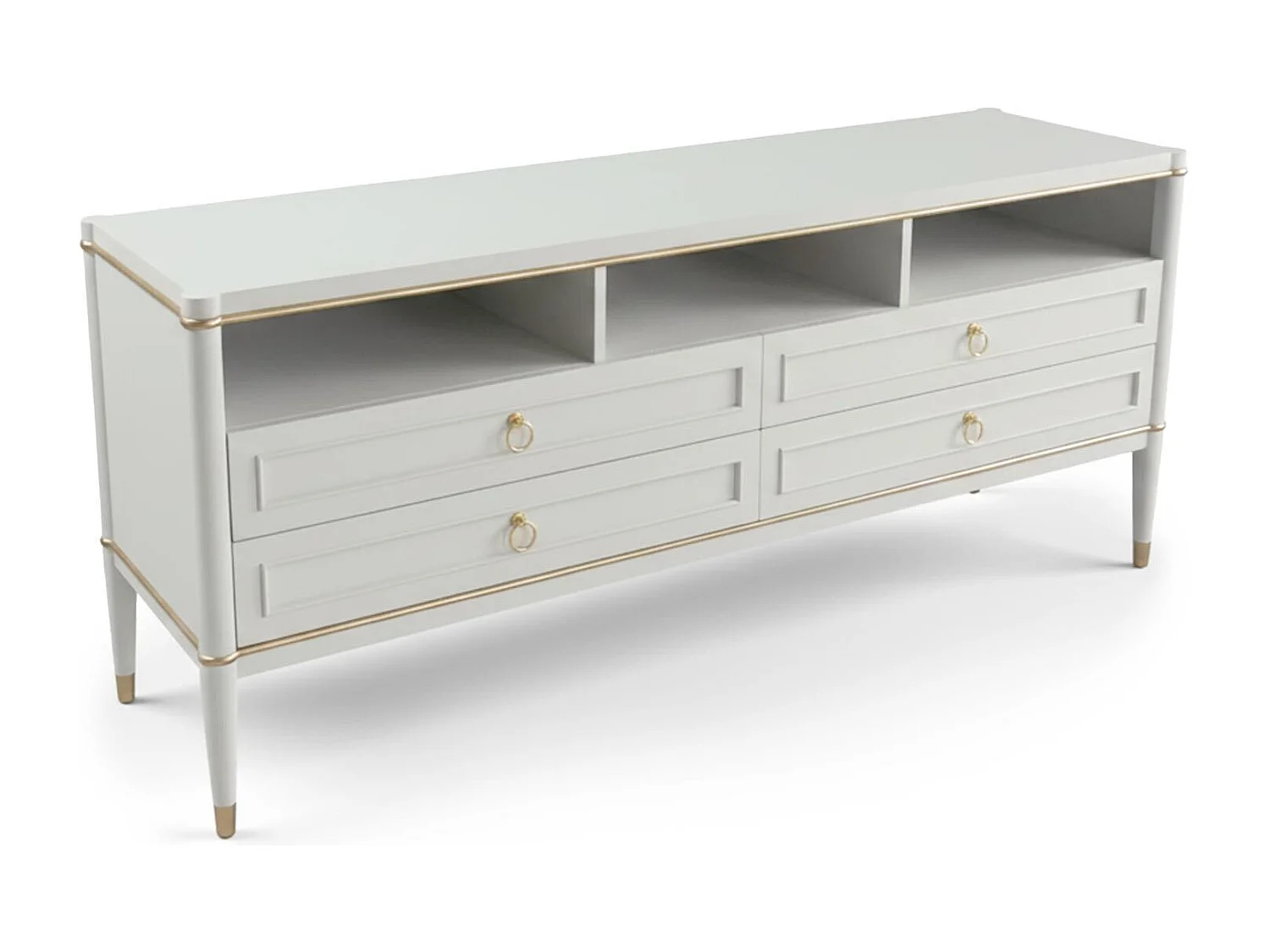 Meuble TV 4 Tiroirs "Marinela" 150cm Naturel