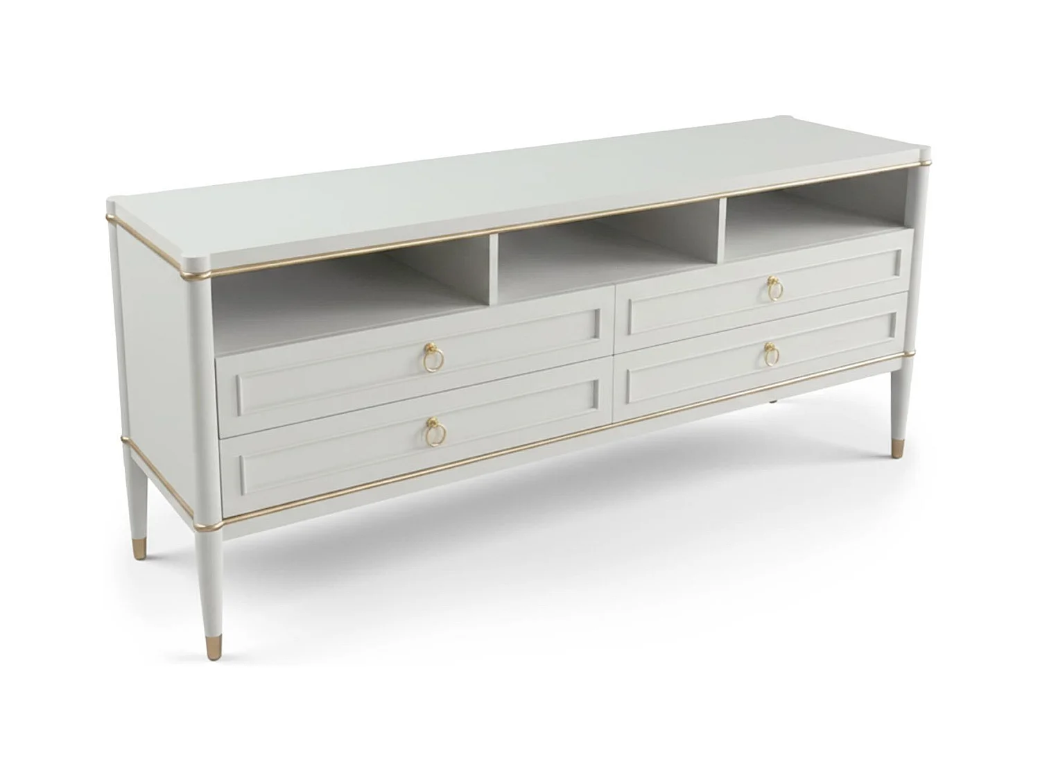 Meuble TV 4 Tiroirs "Marinela" 150cm Naturel