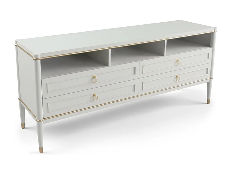 Meuble TV 4 Tiroirs "Marinela" 150cm Naturel