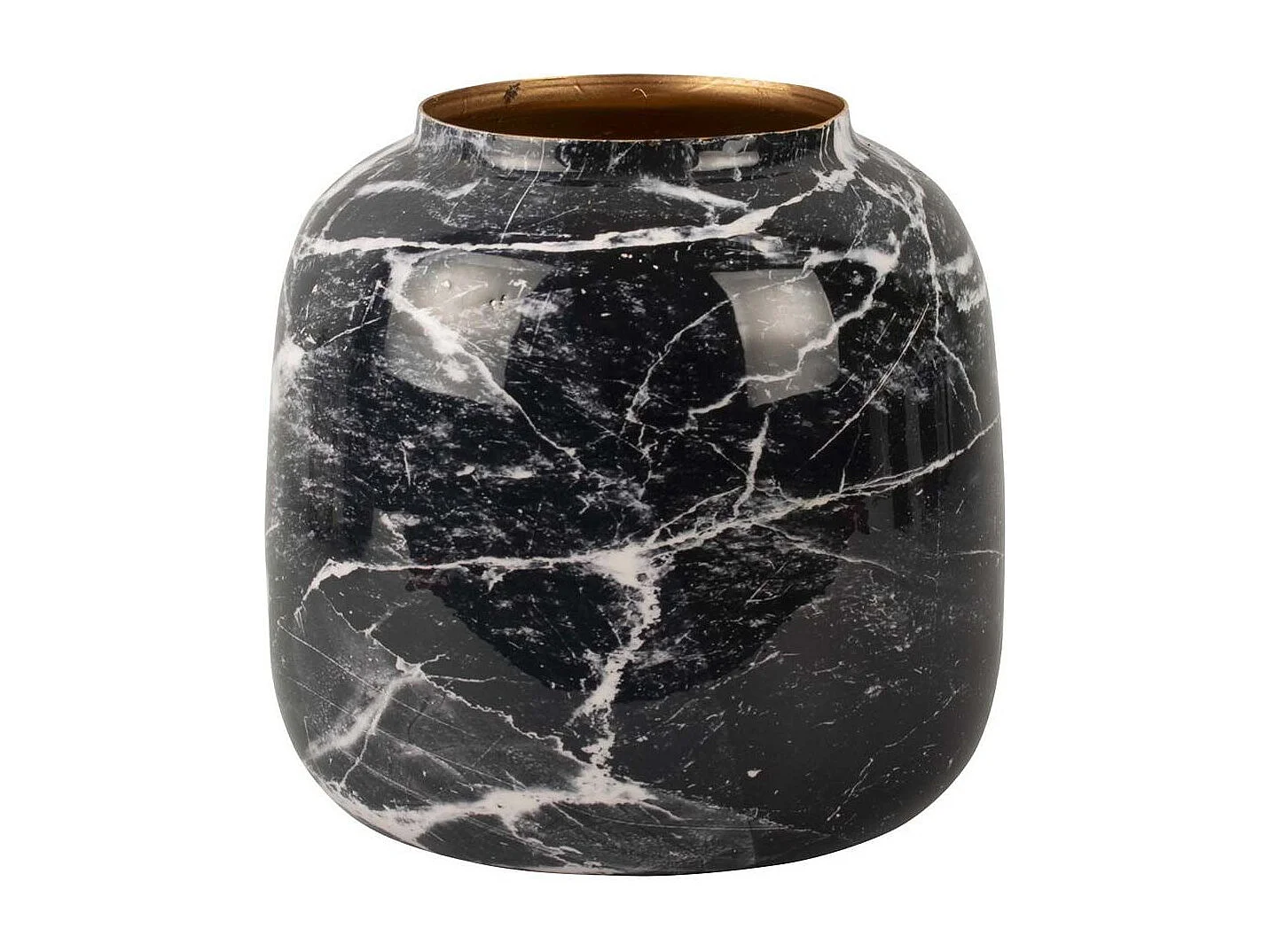 Vase effet marbre Marble sphere 17.5 x 17 cm Noir