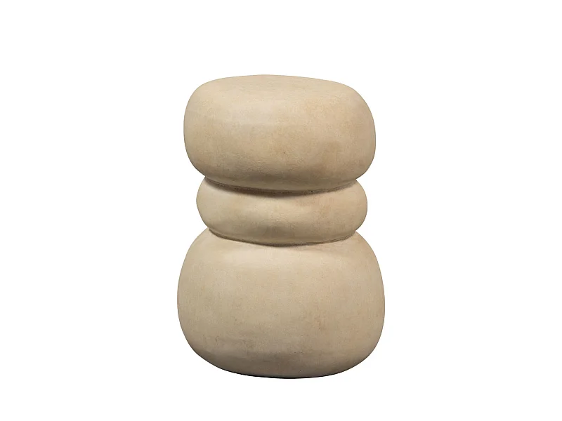 Yvo - Table d'appoint en fibres d'argile ø33cm - Naturel