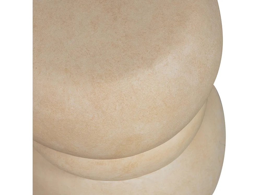 Yvo - Table d'appoint en fibres d'argile ø33cm - Naturel