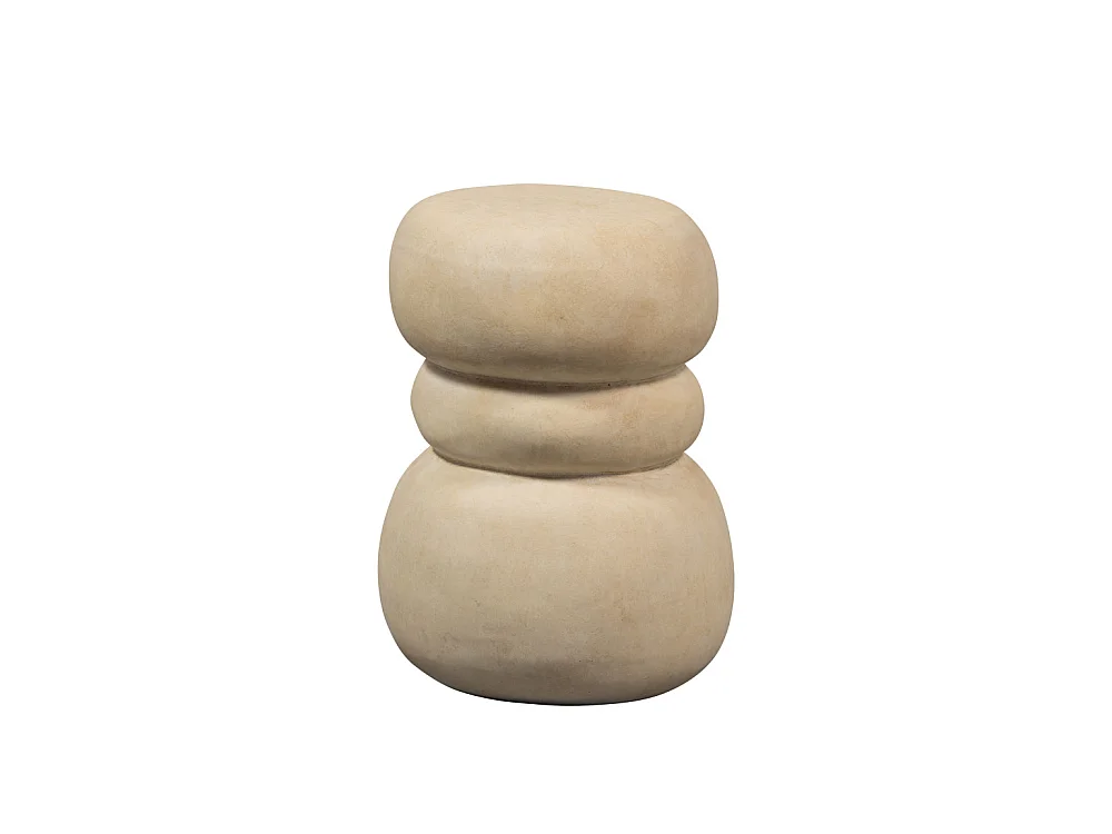 Yvo - Table d'appoint en fibres d'argile ø33cm - Naturel