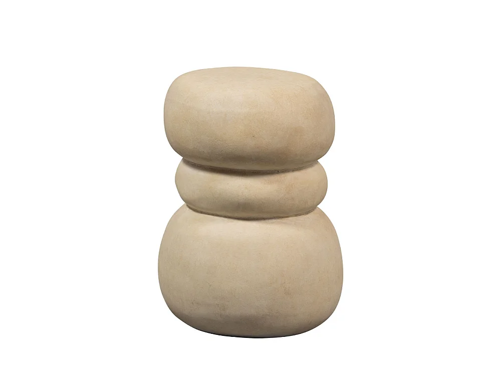 Yvo - Table d'appoint en fibres d'argile ø33cm - Naturel