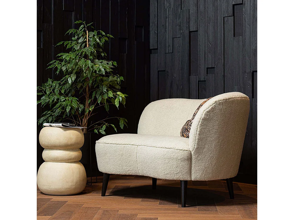 Yvo - Table d'appoint en fibres d'argile ø33cm - Naturel