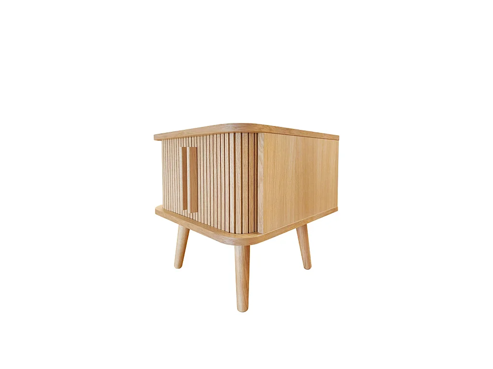 Table de Chevet Design "Rove" 50cm Chêne