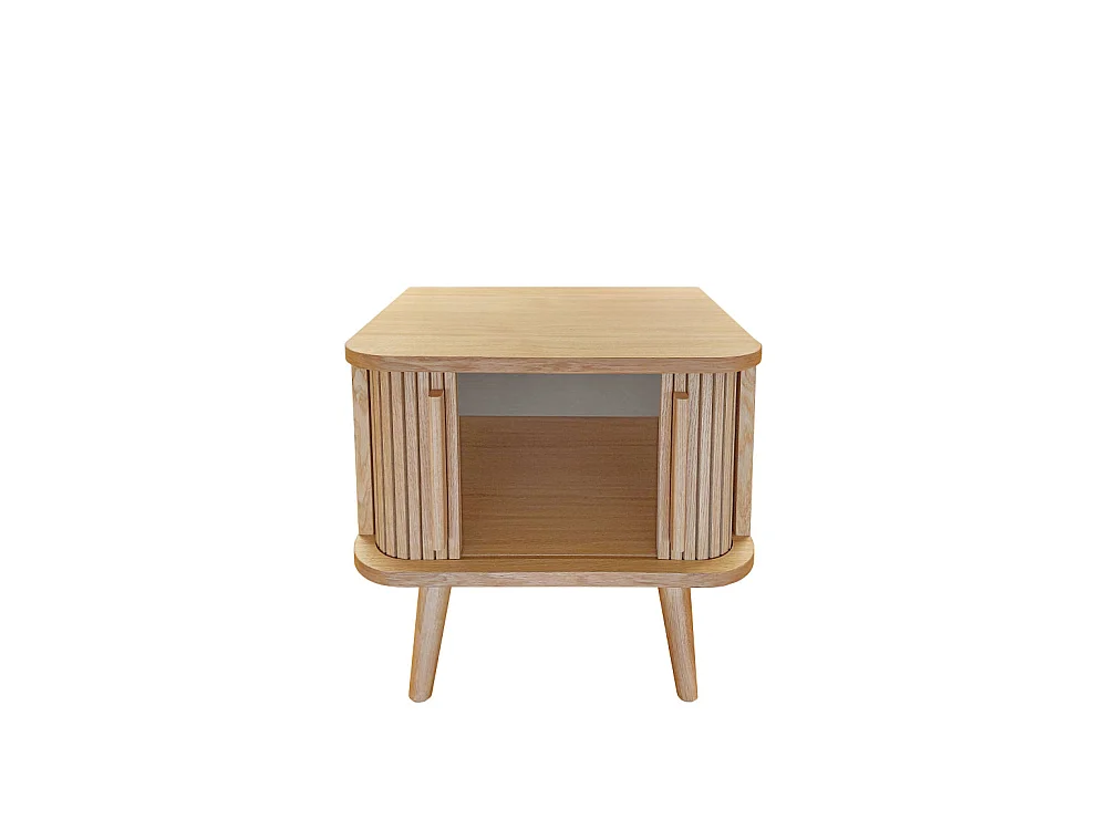 Table de Chevet Design "Rove" 50cm Chêne