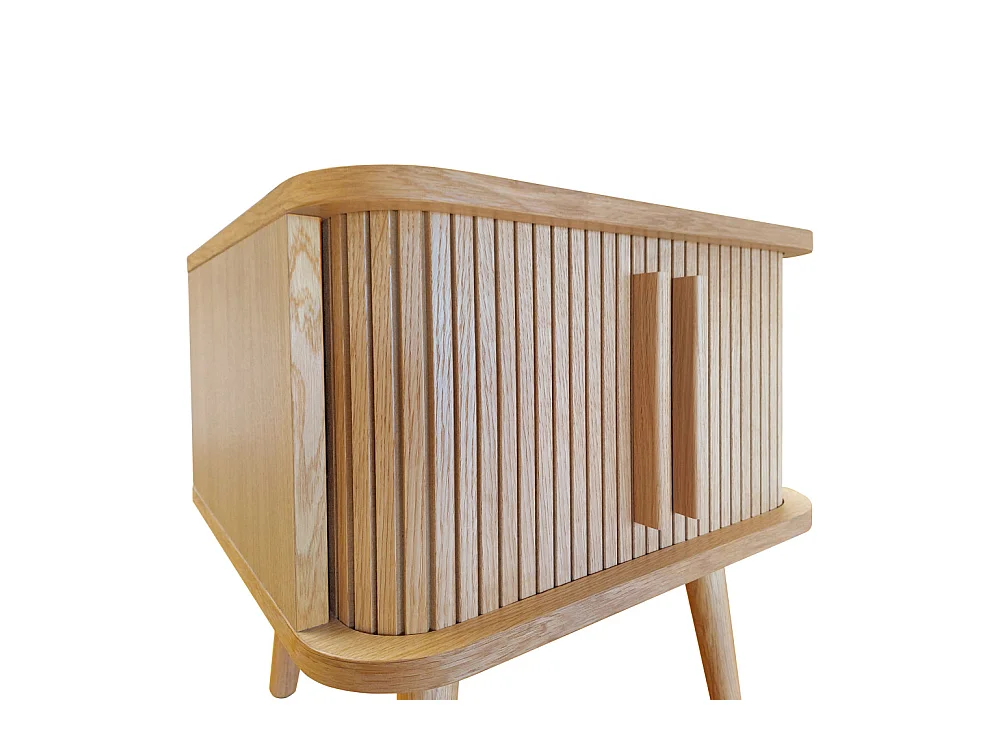 Table de Chevet Design "Rove" 50cm Chêne