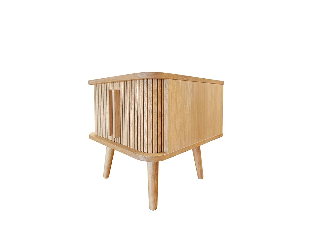 Table de Chevet Design "Rove" 50cm Chêne