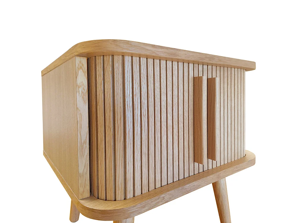 Table de Chevet Design "Rove" 50cm Chêne