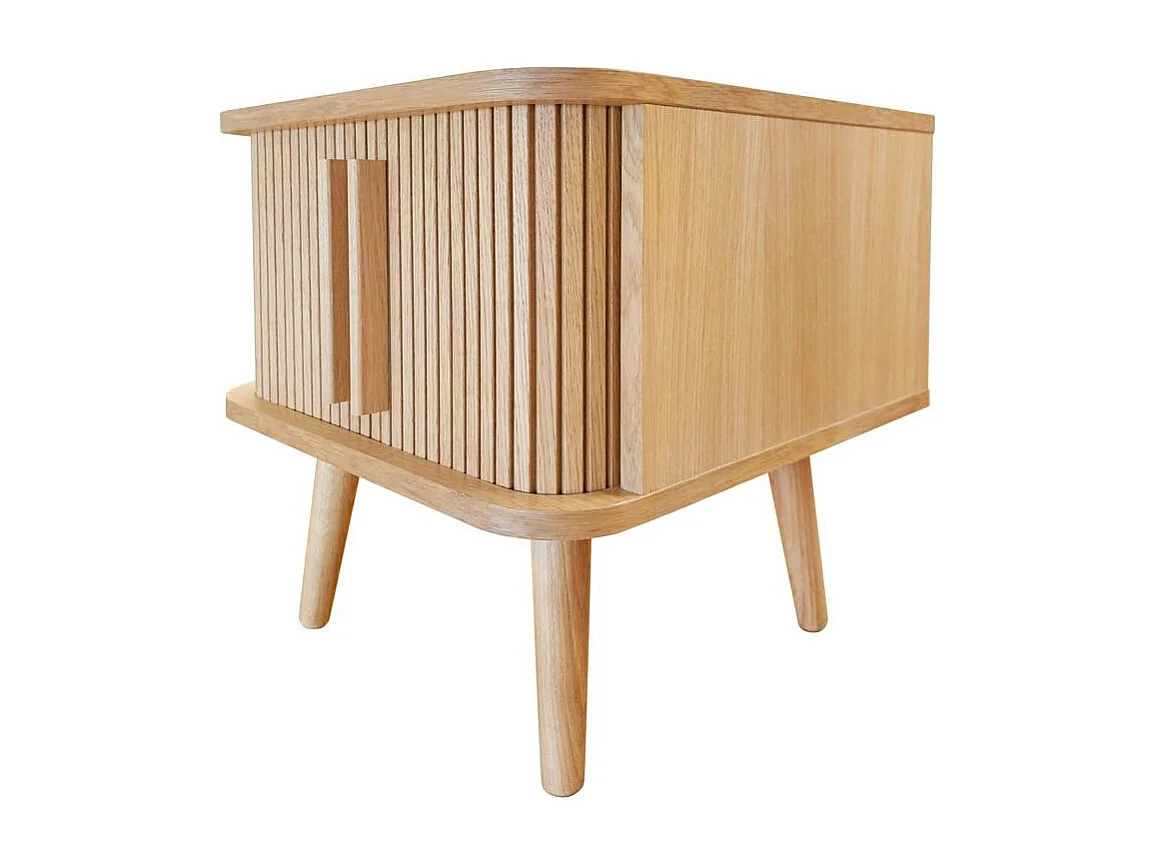 Table de Chevet Design "Rove" 50cm Chêne