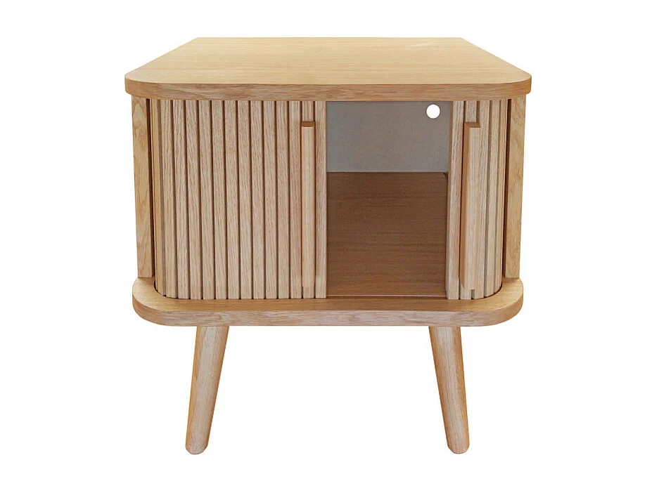 Table de Chevet Design "Rove" 50cm Chêne