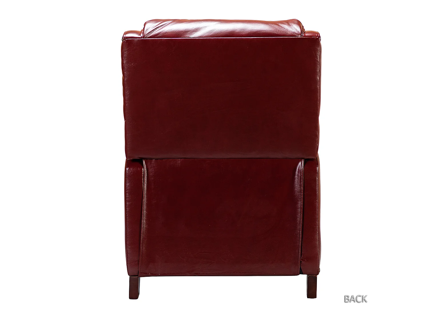 Fauteuil Relax en Cuir Véritable Simple Moderne avec Dossier & Repose-Pieds Réglables pour Salon-Bordeaux