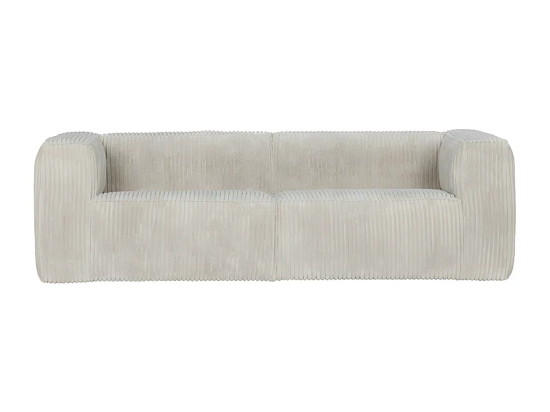 BEAN - Canapé 4 places velours gris perle