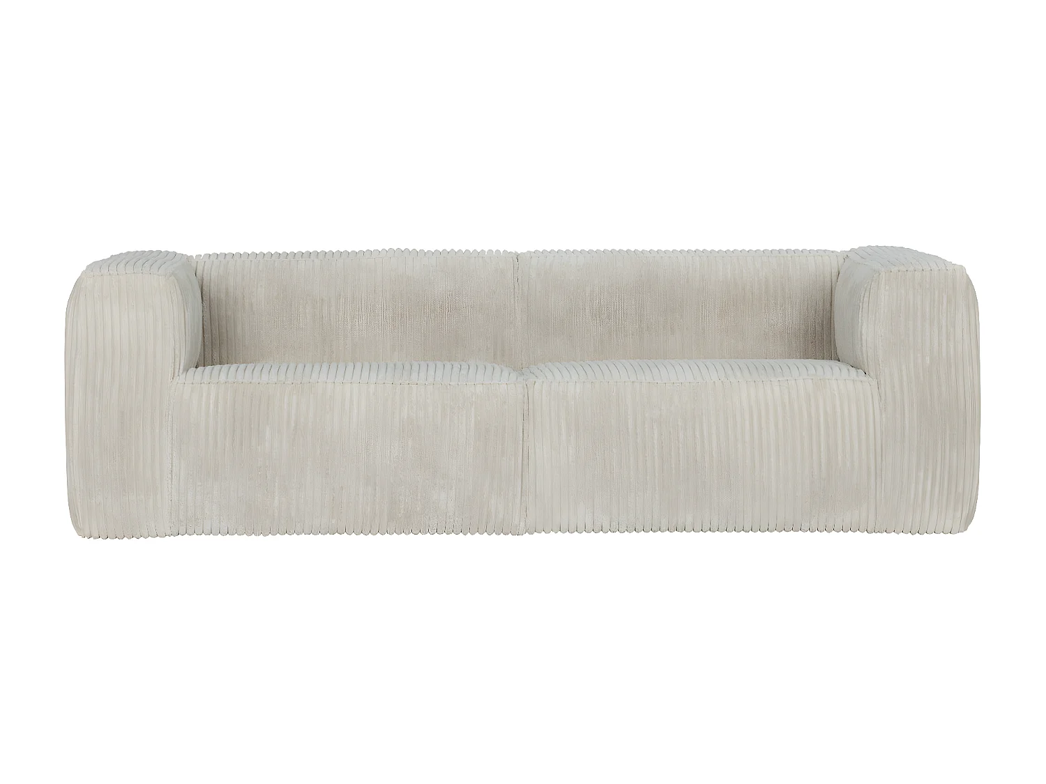 BEAN - Canapé 4 places velours gris perle