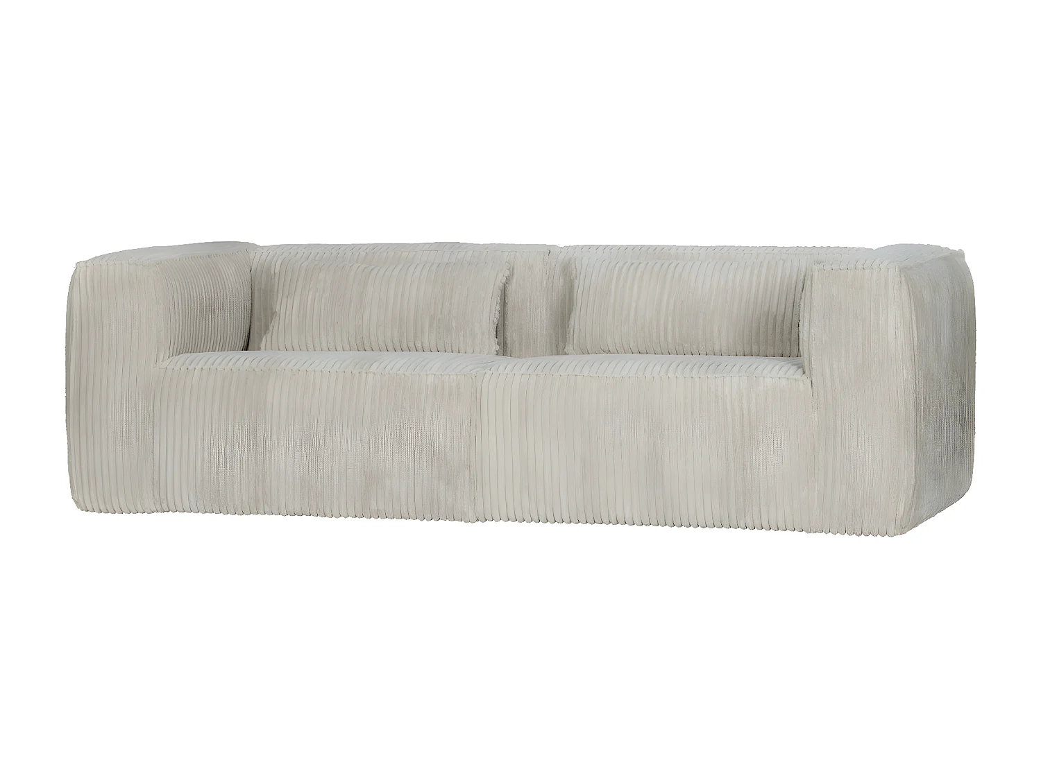 BEAN - Canapé 4 places velours gris perle