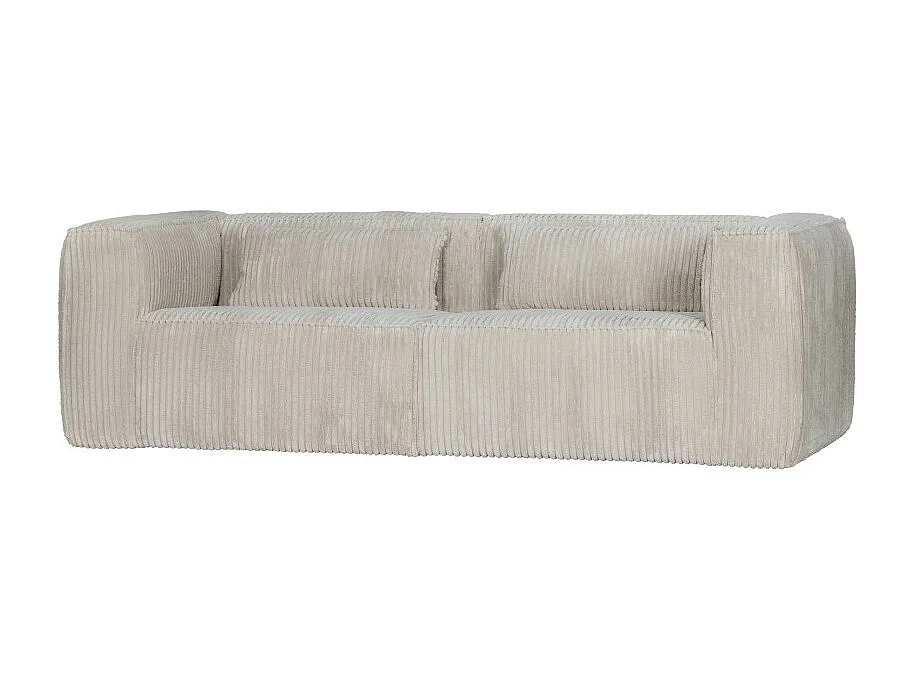 Bean - Canapé 4 places en velours côtelé - Naturel