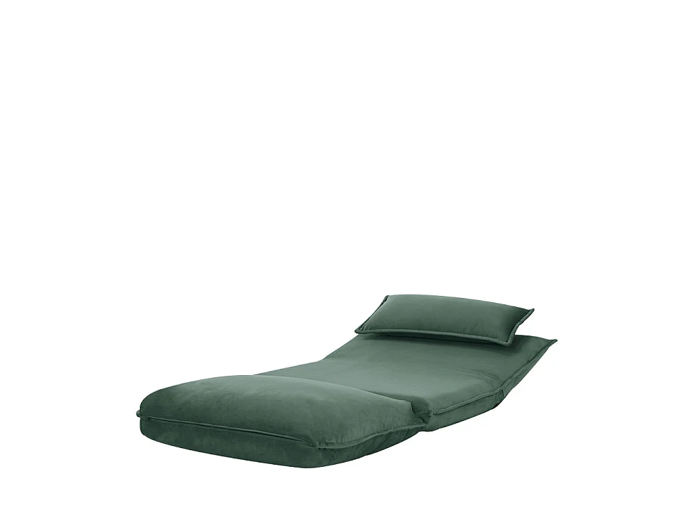 Nala - Chauffeuse convertible 1 place en velours - Vert forêt