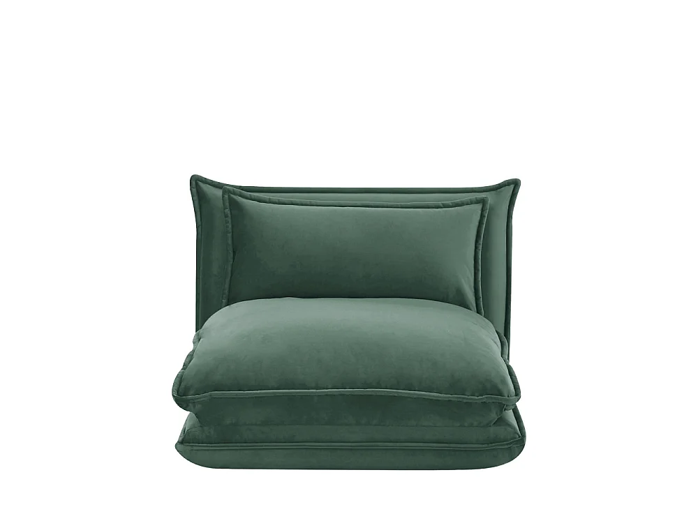 Nala - Chauffeuse convertible 1 place en velours - Vert forêt