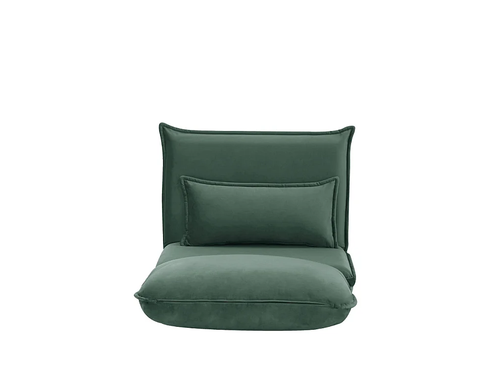 Nala - Chauffeuse convertible 1 place en velours - Vert forêt