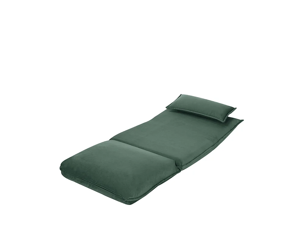 Nala - Chauffeuse convertible 1 place en velours - Vert forêt