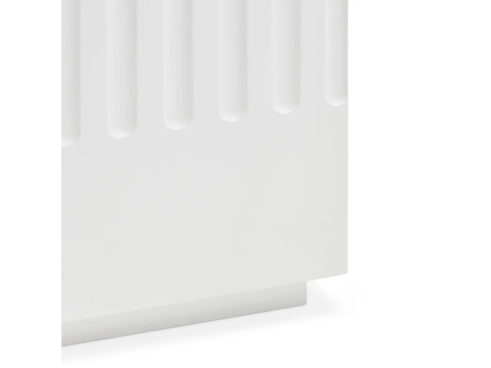 Doric - Buffet haut 2 portes en bois H120cm : Couleur - Blanc