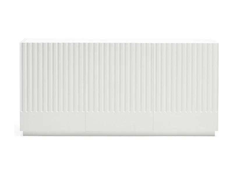 Doric - Buffet 3 portes en bois L150cm : Couleur - Blanc
