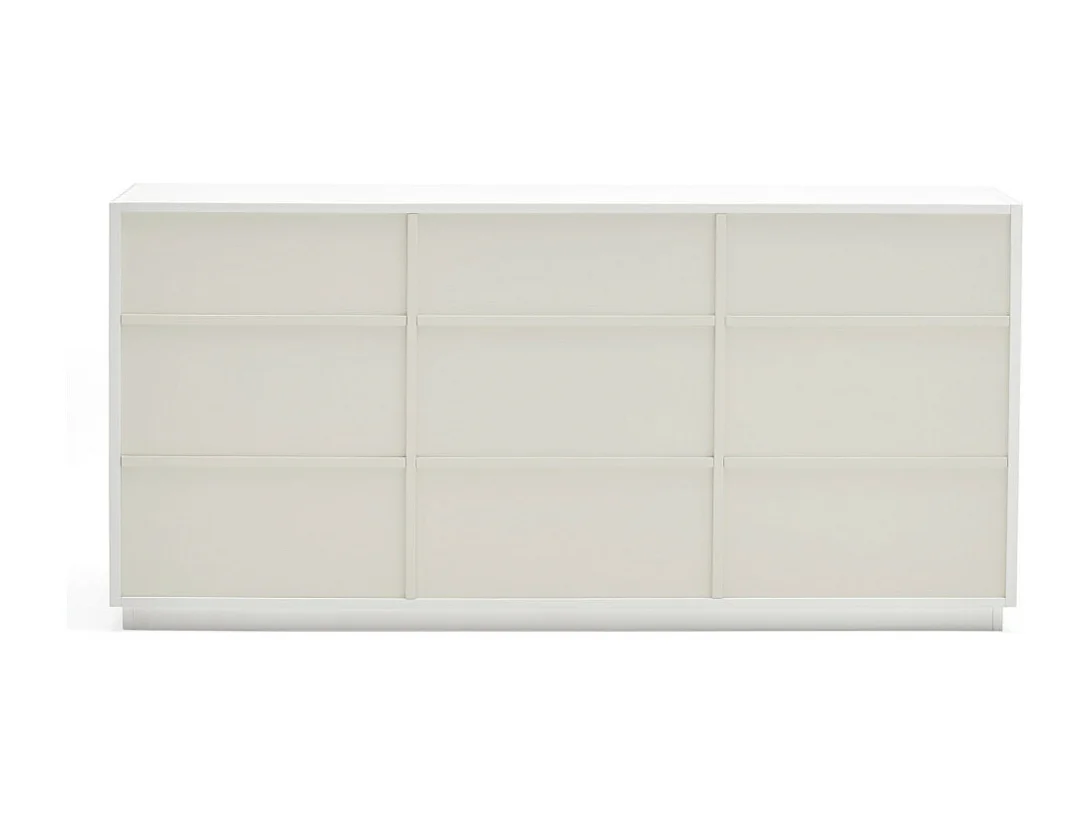 Doric - Buffet 3 portes en bois L150cm : Couleur - Blanc