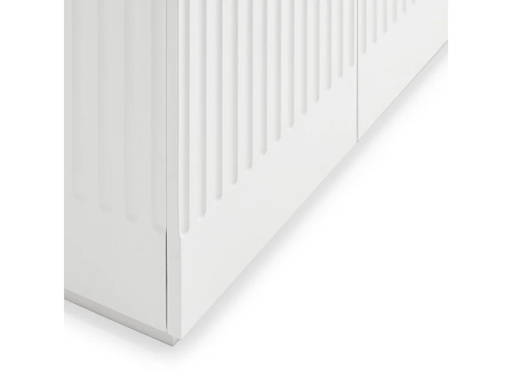 Doric - Buffet 3 portes en bois L150cm : Couleur - Blanc