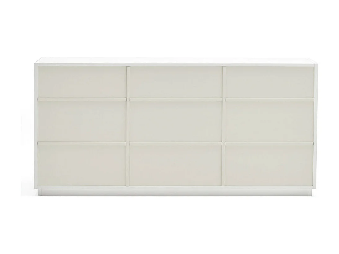 Doric - Buffet 3 portes en bois L150cm : Couleur - Blanc