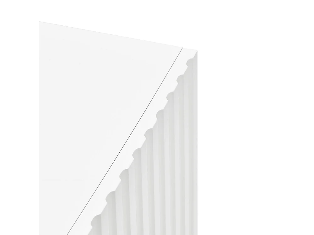 Doric - Buffet 3 portes en bois L150cm : Couleur - Blanc