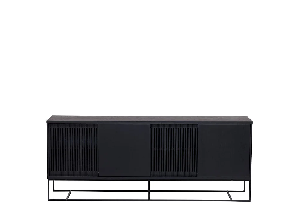 Ende - Buffet 4 portes en bois L188cm - Noir