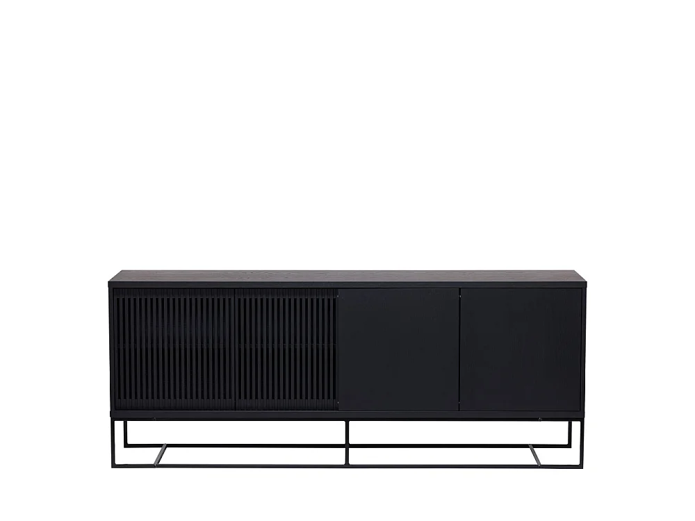 Ende - Buffet 4 portes en bois L188cm - Noir