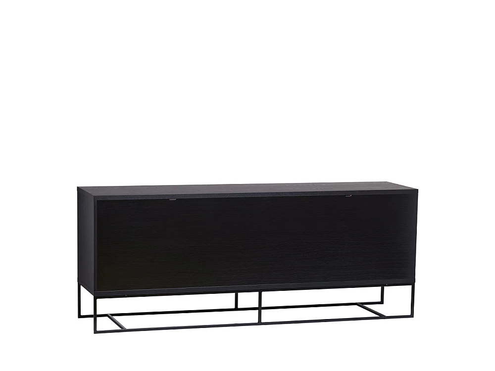 Ende - Buffet 4 portes en bois L188cm - Noir